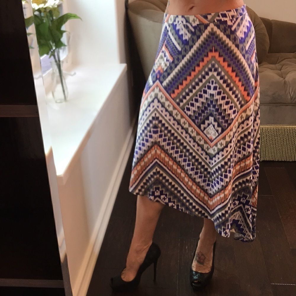 Chico’s sideways high low maxi skirt